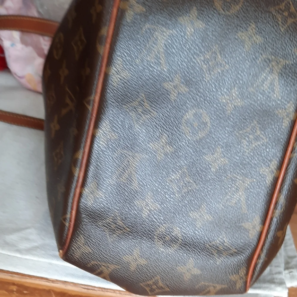 Louis Vuitton Brown Monogram Canvas Shoulder Tote with Leather Trim - Picture 13 of 16